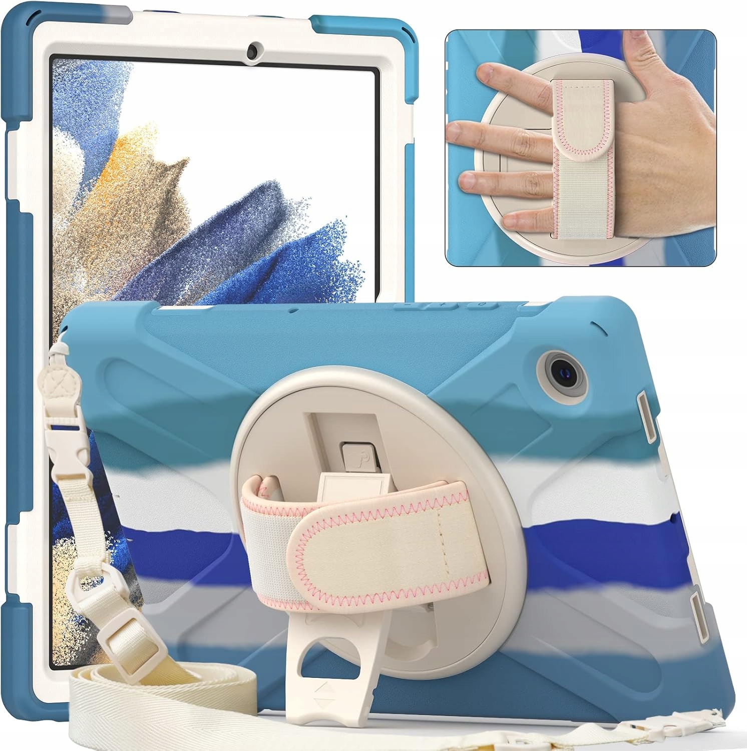 Etui do Samsung Galaxy Tab S8+/S7 FE/S7+ 12.4" z Podstawką Niebieskie