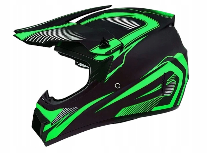 Detská Motocyklová Prilba pre dieťa S 55-56 cm cross+okuliare rukavice
