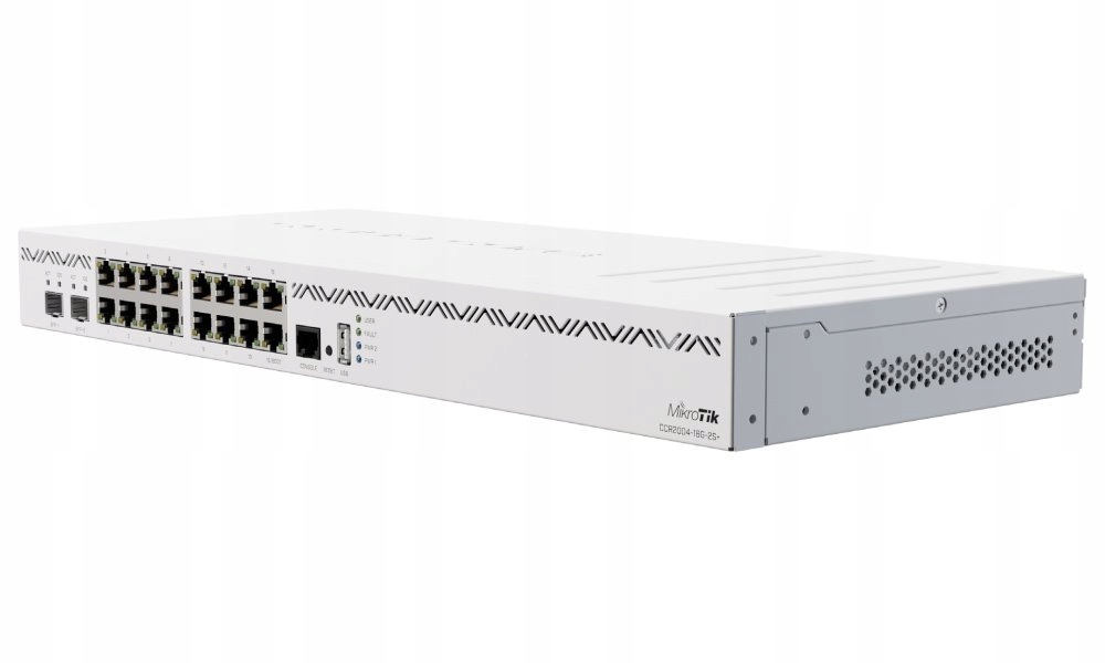 Mikrotik CloudCoreRouter CCR2004-16G-2S+, 4x 1700MHz Cpu, 4GB Ram, 16x Gbit
