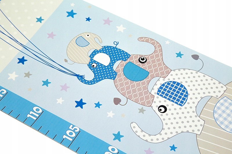 Miarka wzrostu dla dzieci na PŁÓTNIE Słonie (n) EAN (GTIN) 5905505918193