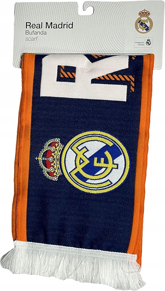 Oficjalnie licencjonowany szalik kibica fana Real Madryt 140 x 20 Hologram