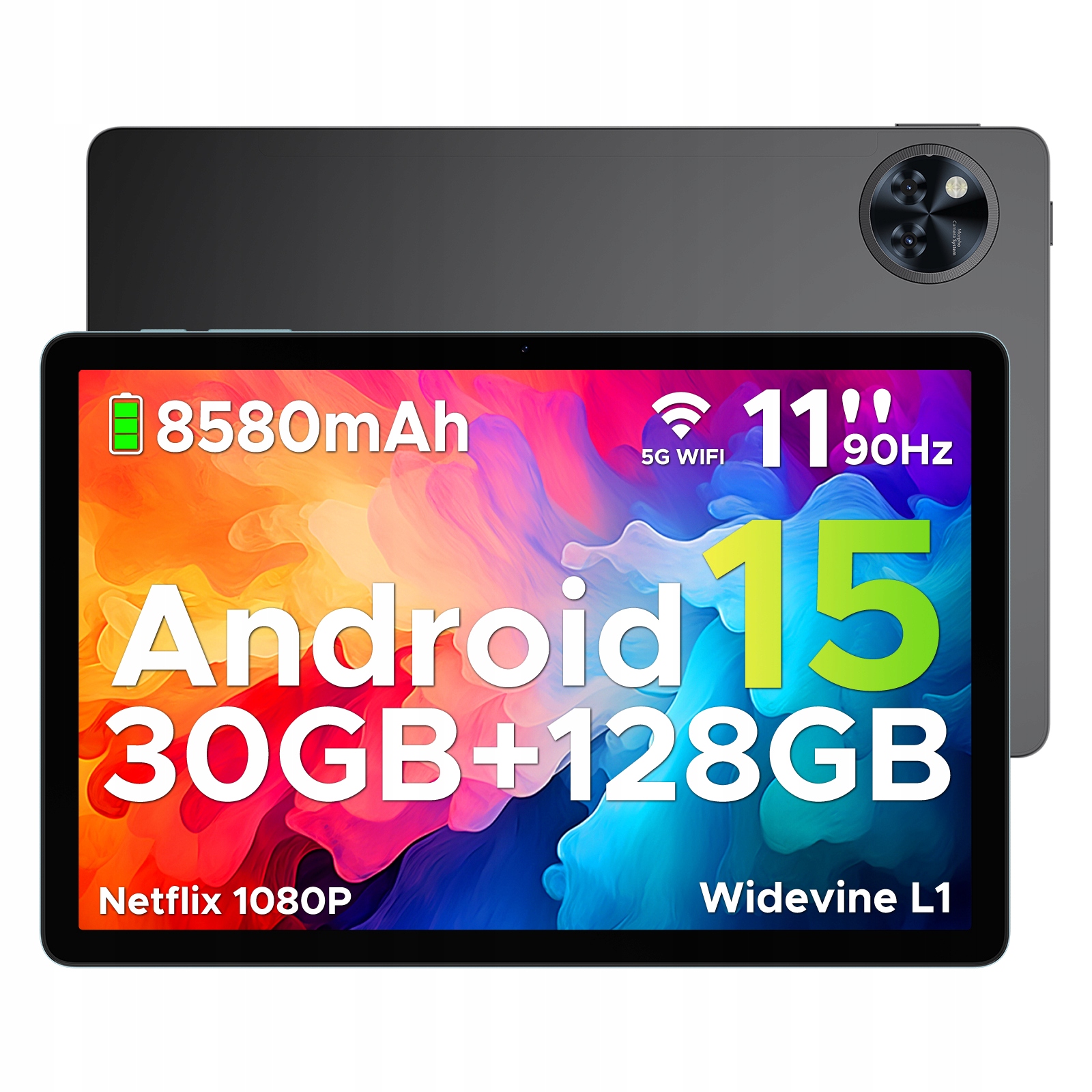 Tablet Doogee U11PRO Android15 11”30+256GB 8580 mAh 13MP/90Hz/OTG/WIFI6/BT5.