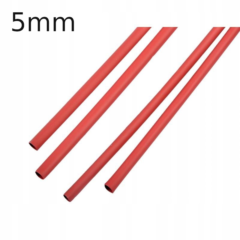 koszulki RURKI TERMOKURCZLIWE 5mm 1m 10szt