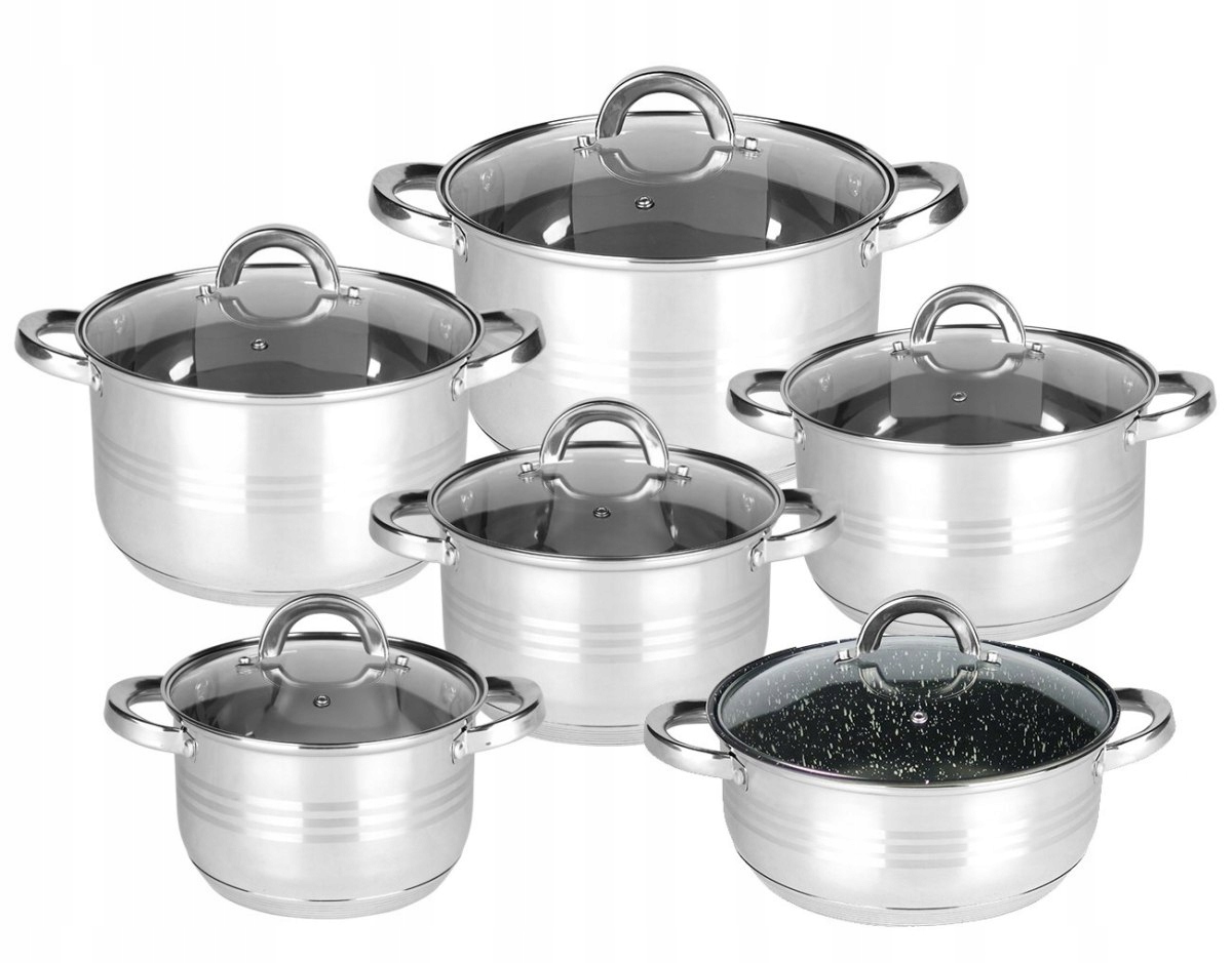 

Komplet garnków 12el. Zestaw Garnki Indukcja 107TL