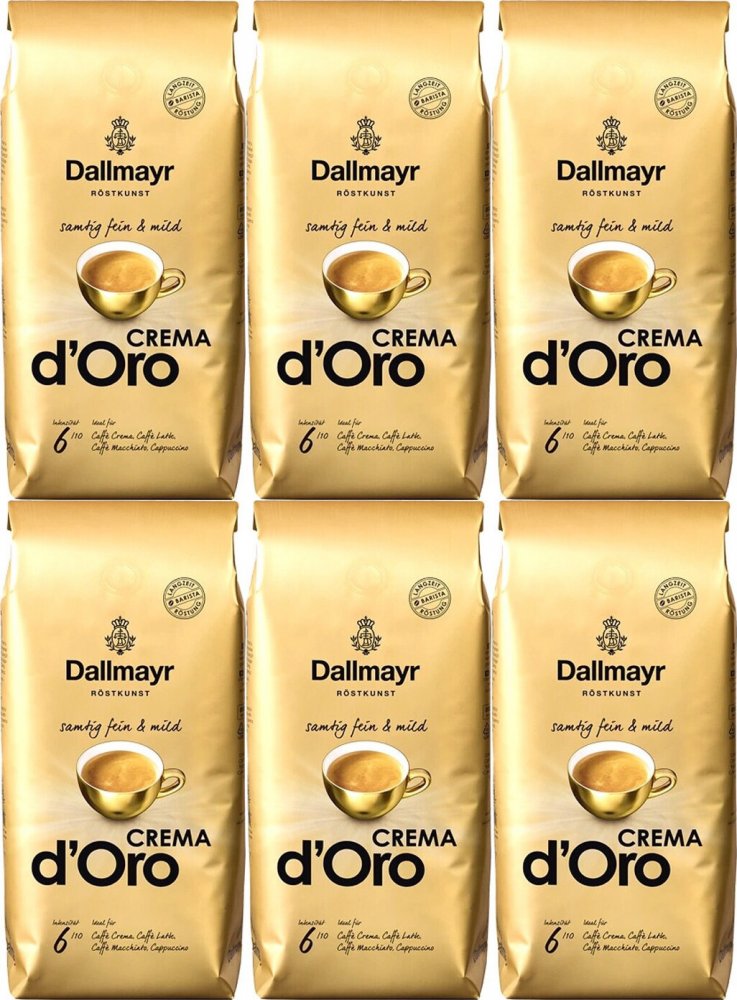 Kawa ziarnista mieszana Dallmayr Crema d'Oro 1000 g x6