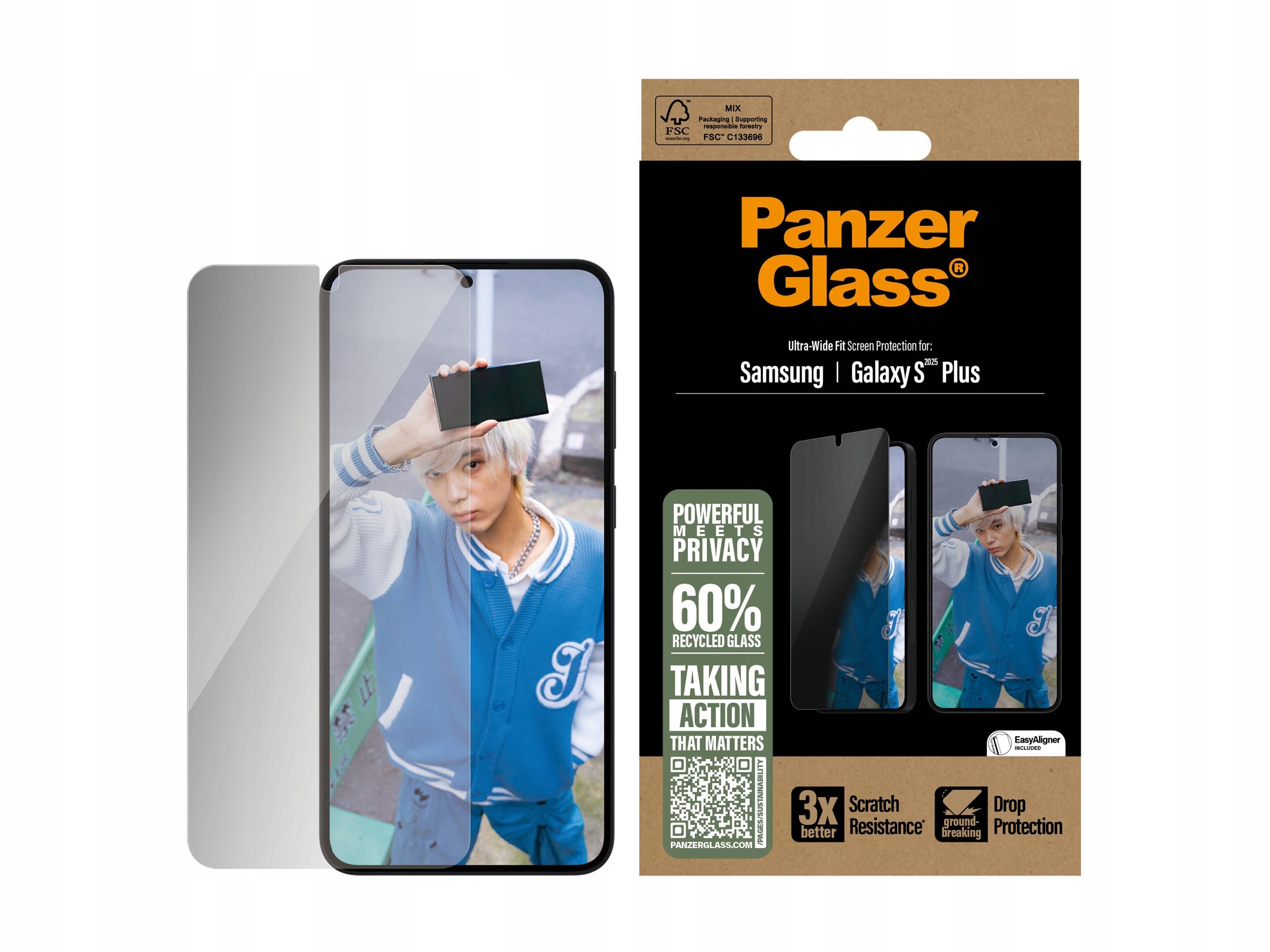 PanzerGlass Privacy Screen Protector Samsung Galaxy S25 Plus Ultra-Wide F