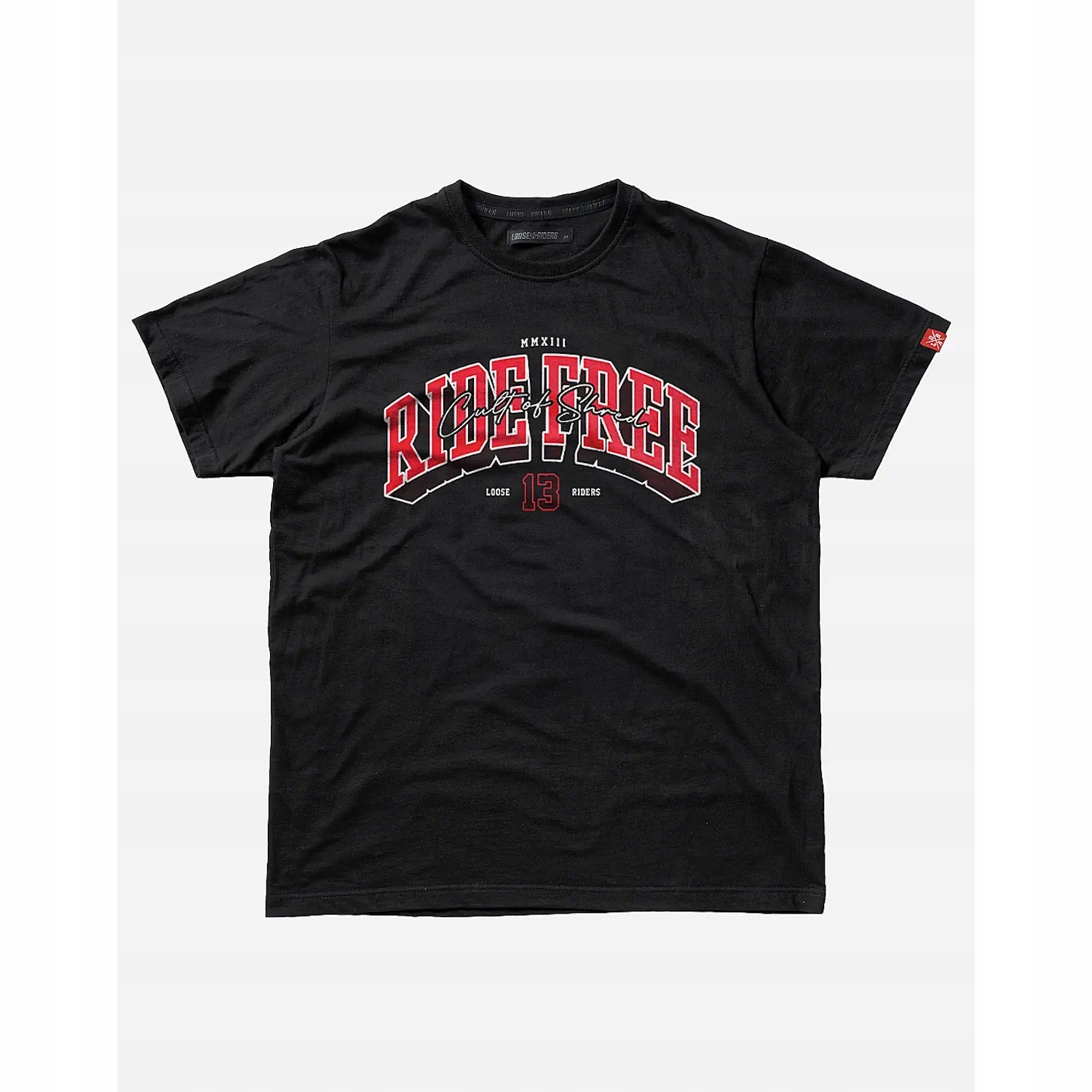 Tričko s krátkým rukávem Loose Riders Ride Free tričko černé M