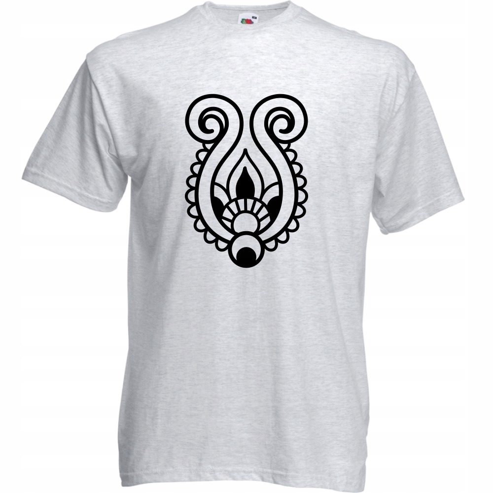 

Koszulka mandala symbol S ash szara