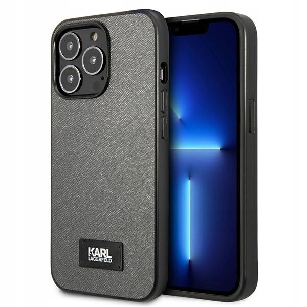 Pouzdro Karl Lagerfeld KLHCP13XSFMP2DG pro iPhone 13 Pro Max 6,7" hardcase stříbrné