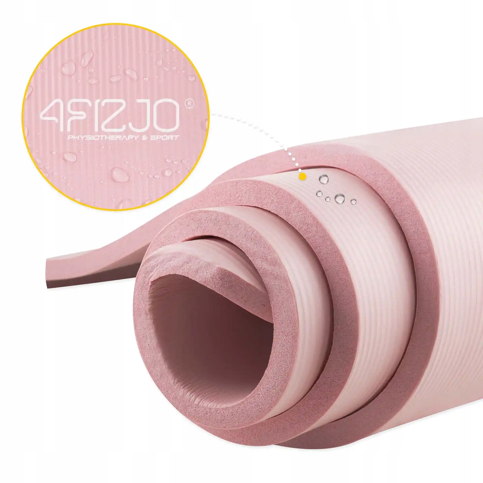 MATA DO ĆWICZEŃ JOGI NBR GIMNASTYCZNA TRENINGOWA FITNESS MEGA GRUBA 1,5 CM Szerokość produktu 60 cm