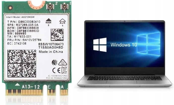 Karta sieciowa do laptopa Intel WiFi 6 6E AX210 Bluetooth 5.3 5374Mbps M.2 Producent Intel