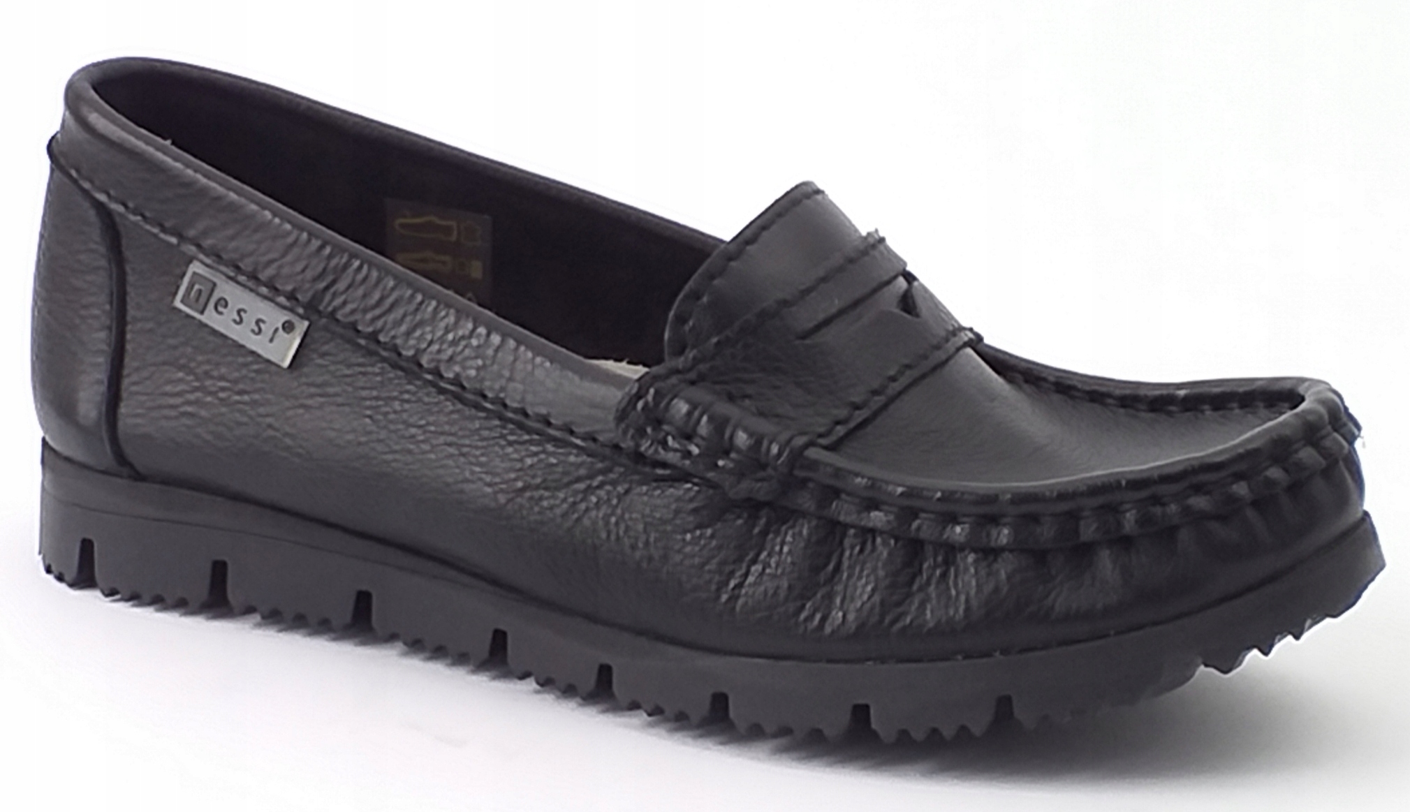 NESSI 20739 OBUWIE DAMSKIE MOKASYNY SKÓRZANE 37