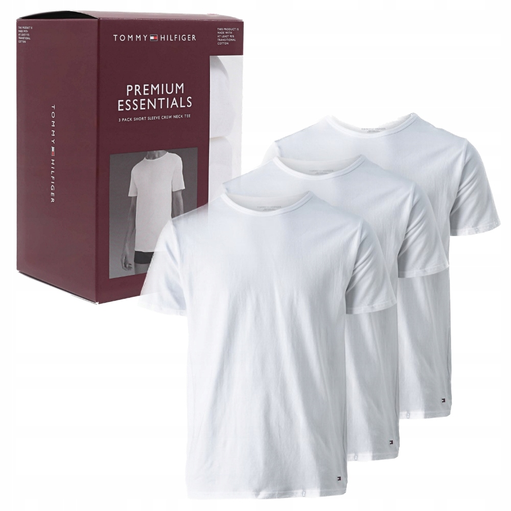 Pánské tričko Tommy Hilfiger bílé, sada 3 kusů L