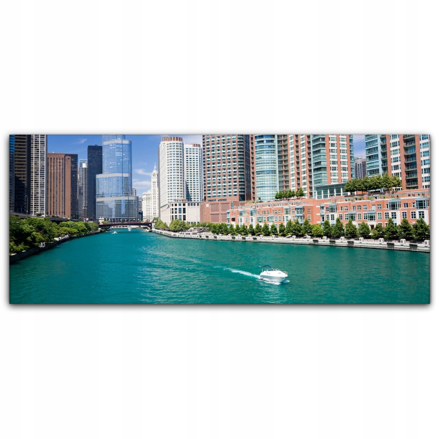 

Obraz płótno canvas 125x50 Chicago Statki Budynki