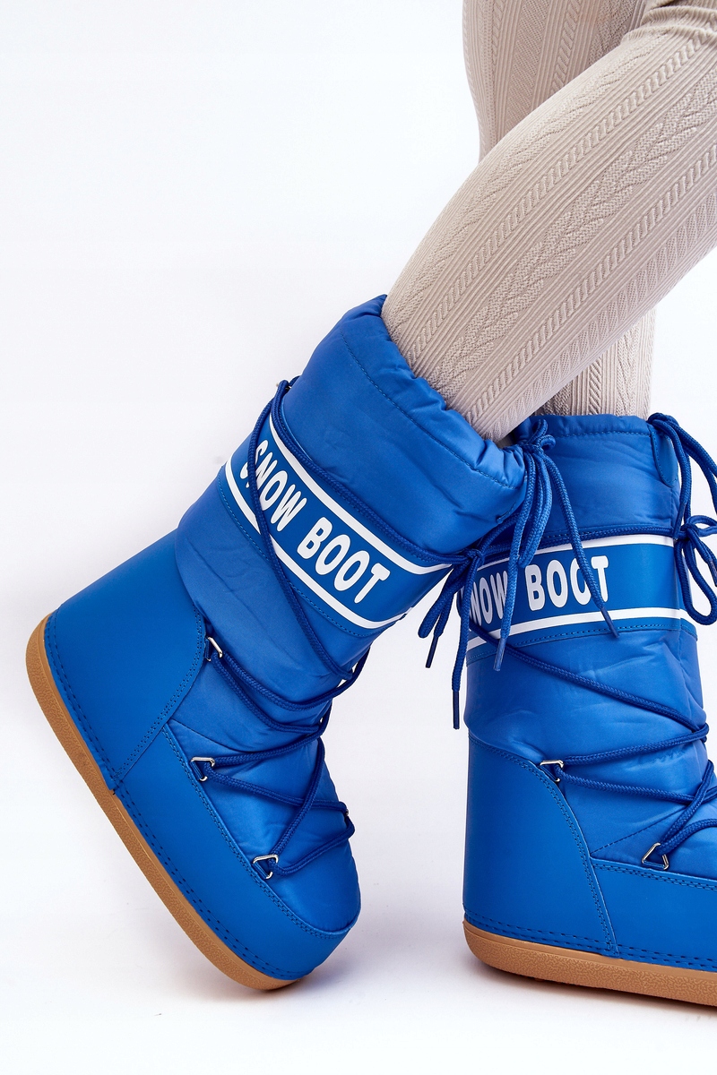 ŚNIEGOWCE DAMSKIE WYSOKIE NIEBIESKIE 37/38 Długość wkładki 24 cm