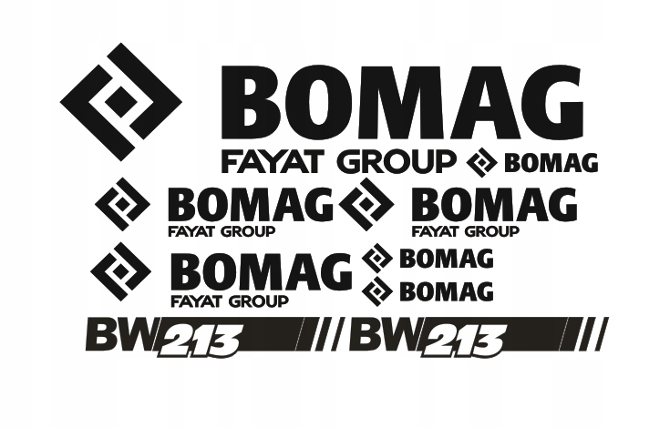Samolepky s lepením Bomag BW213