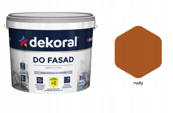

Farba Fasadowa Dekoral Polinit Rudy 5l
