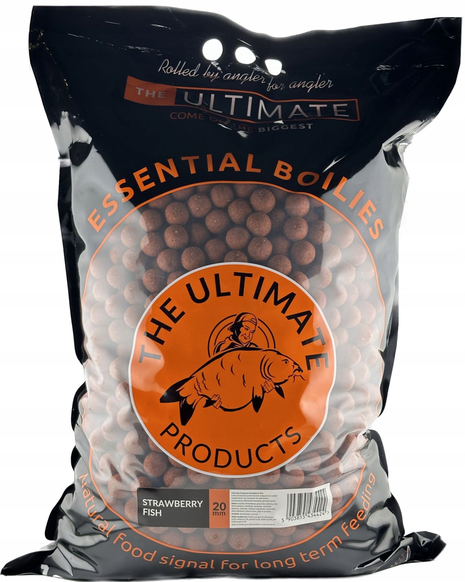 Proteinové boilies Ultimate Essential Strawberry Fish 24mm 10kg