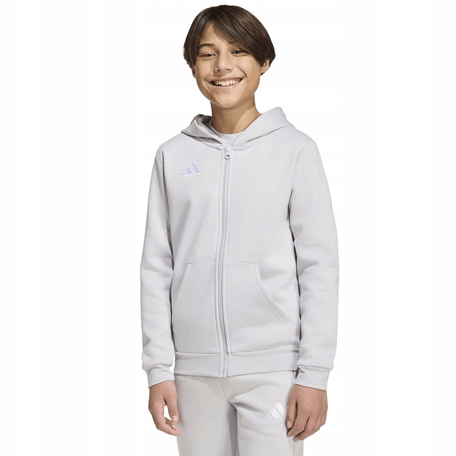 Bluza adidas Entrada 26 Hoody Full Zip Junior KH1779 szary 152 cm