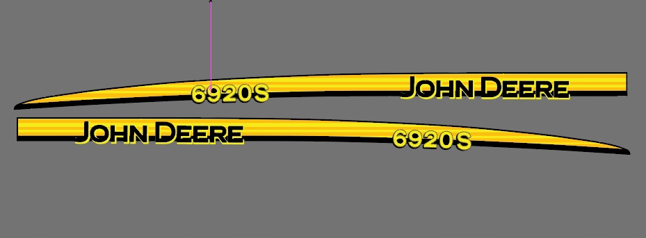 nálepka, logo na masku John Deere 6920S