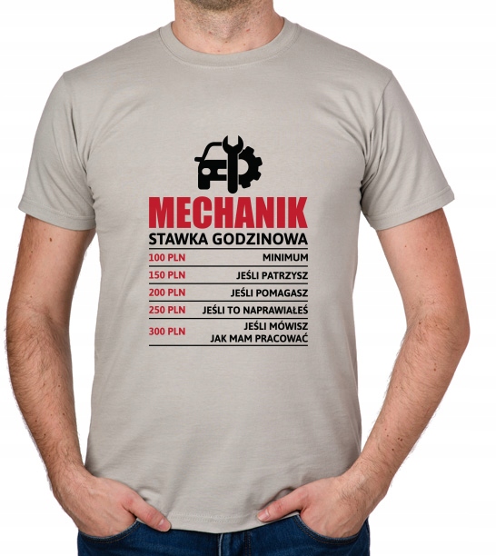 

koszulka Mechanik stawka godzinowa prezent