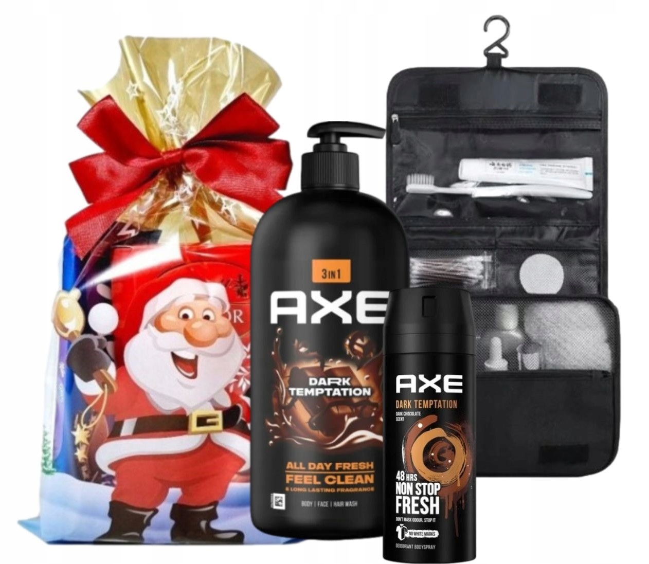 Sada dárek k Vánocům pro muže Axe Velký Gel Kosmetická taštička Deodorant