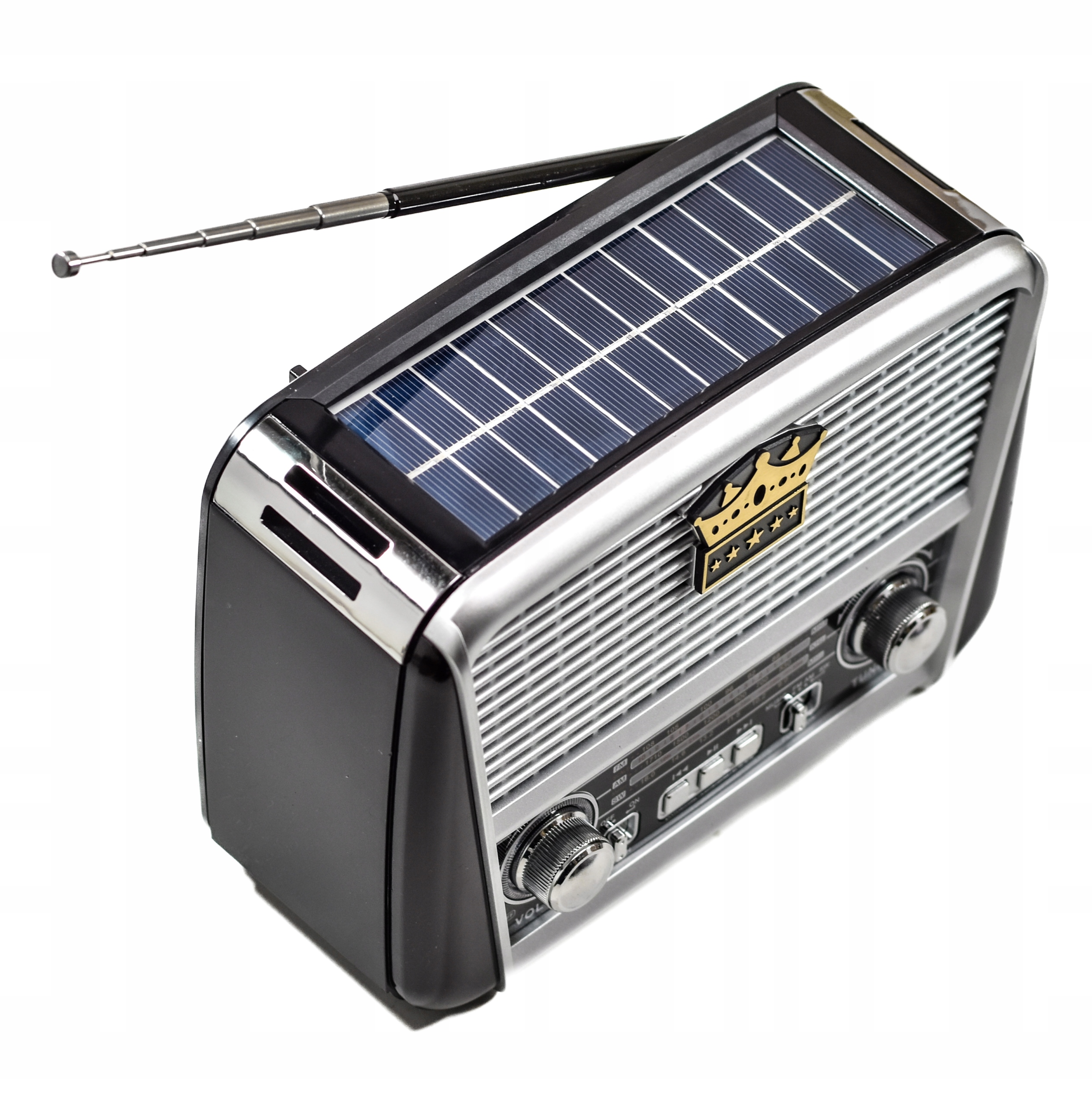 RADIO RETRO SOLAR SOLARNE LATARKA LED GŁOŚNIK USB Marka inna