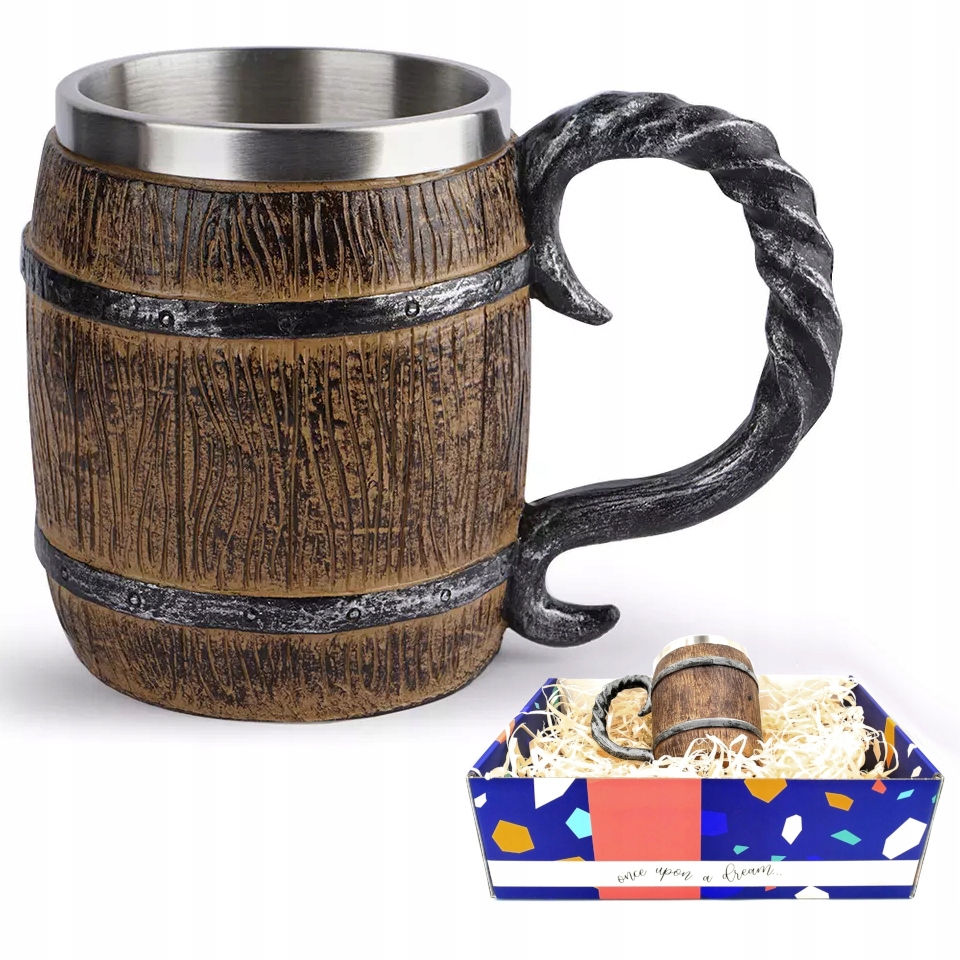 

Kufel Do Piwa 400ml Drewniany Wiking Duży Taty 0.4