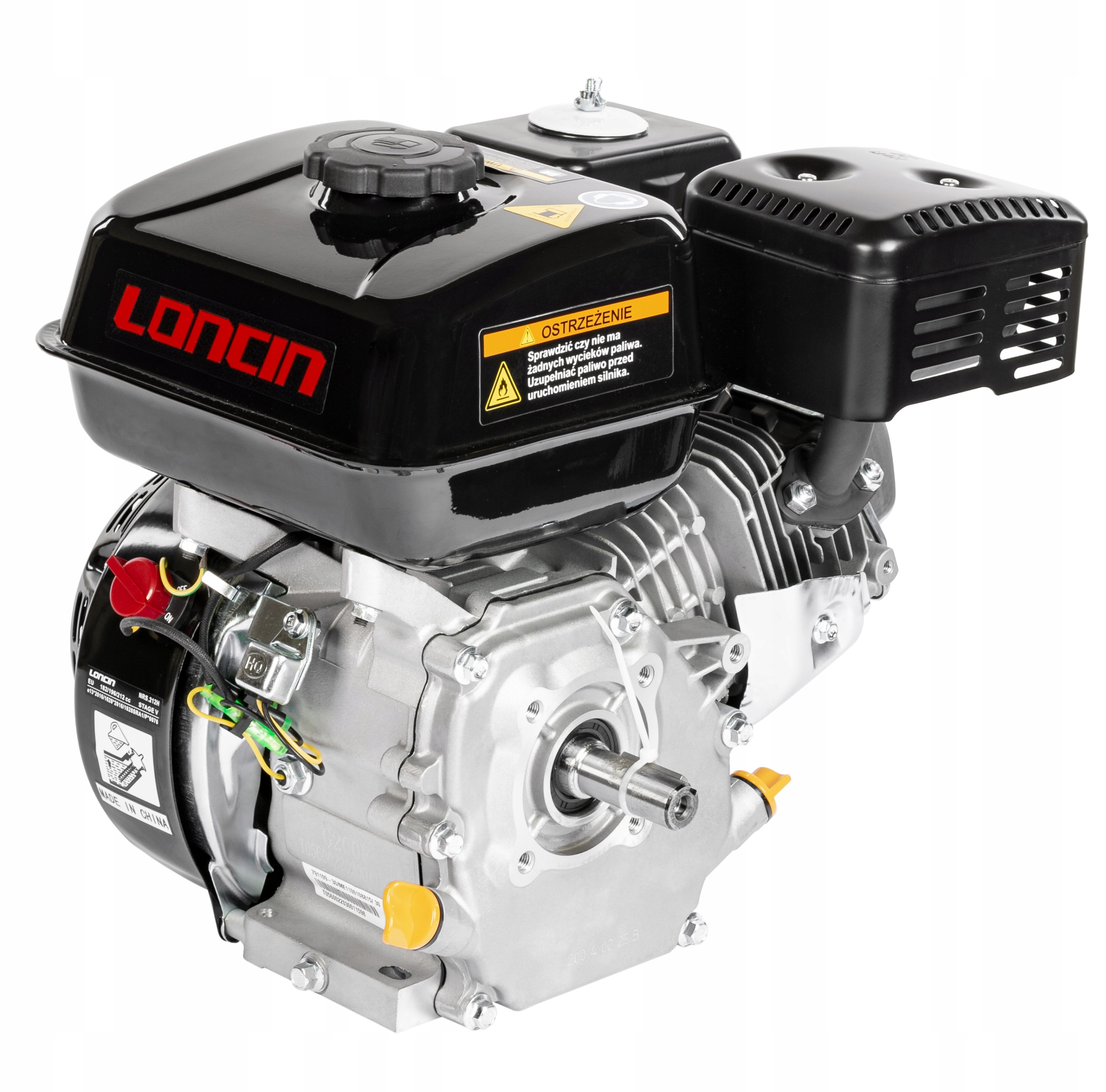 Silnik Loncin G200F-A-M wał poziomy typ A 20 mm BENZYNOWY 6.5 KM WAŁ 20mm Moc 6.5 KM