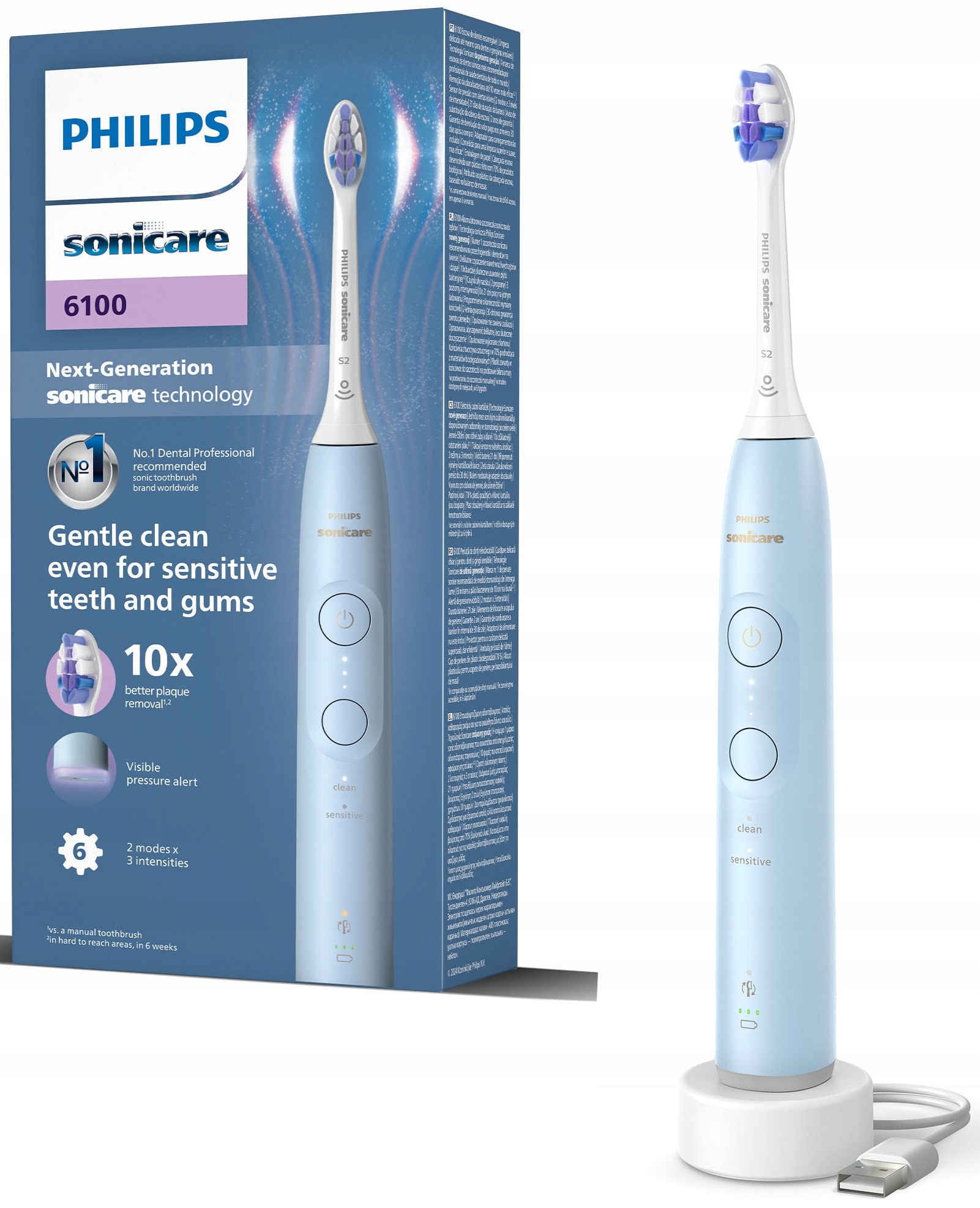 Szczoteczka soniczna Philips Sonicare 6100 HX7406/01 Niebieski