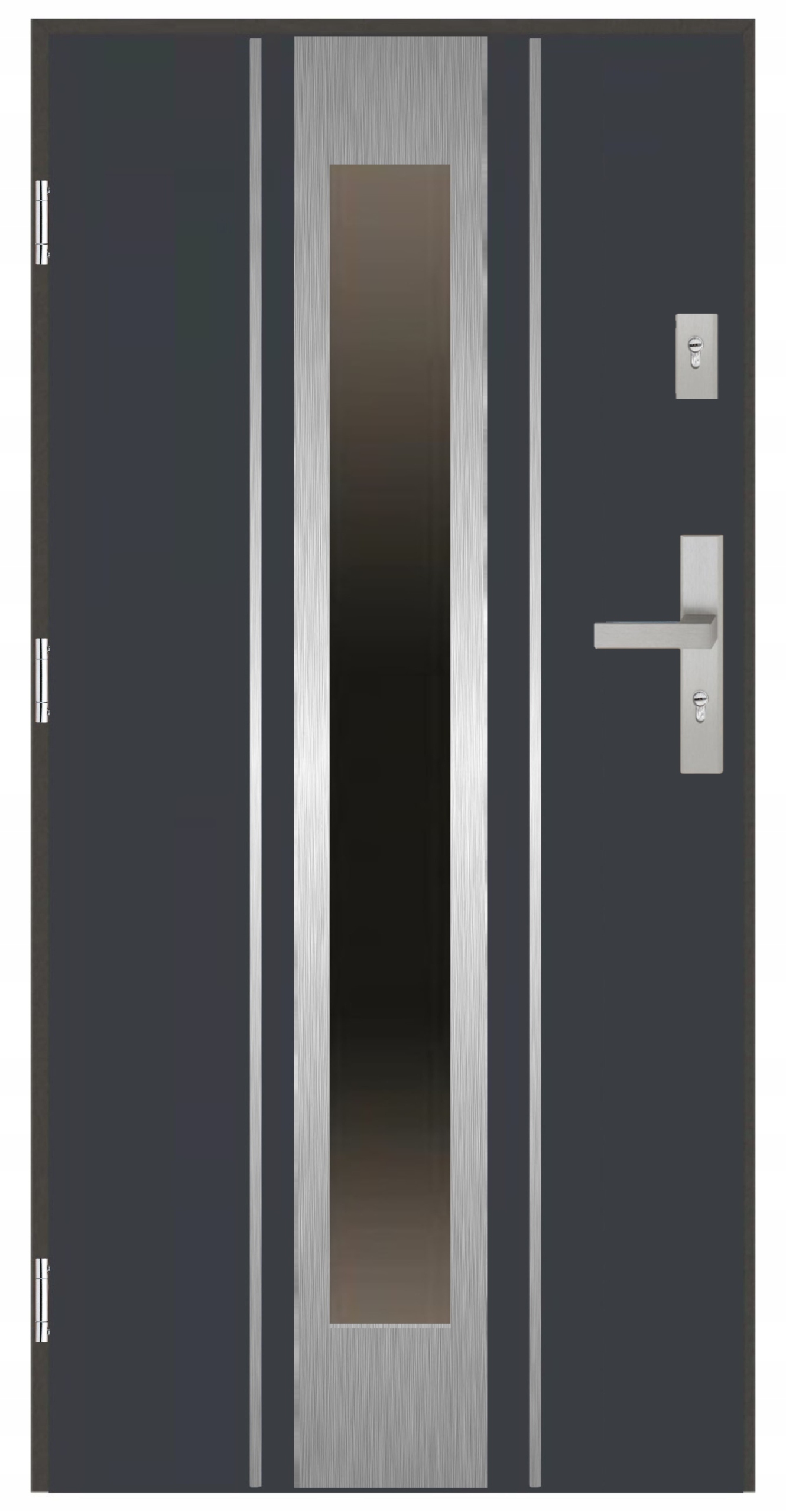 Drzwi zewnętrzne wejściowe 68mm PGI09 Antracyt 90L