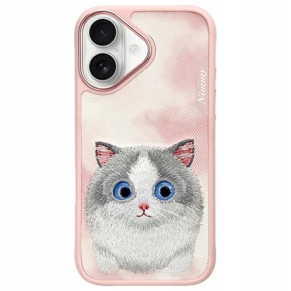 Nimmy pouzdro na iPhone 16 6.1 růžové/pink Big Eyed Pet 2.0 Cat