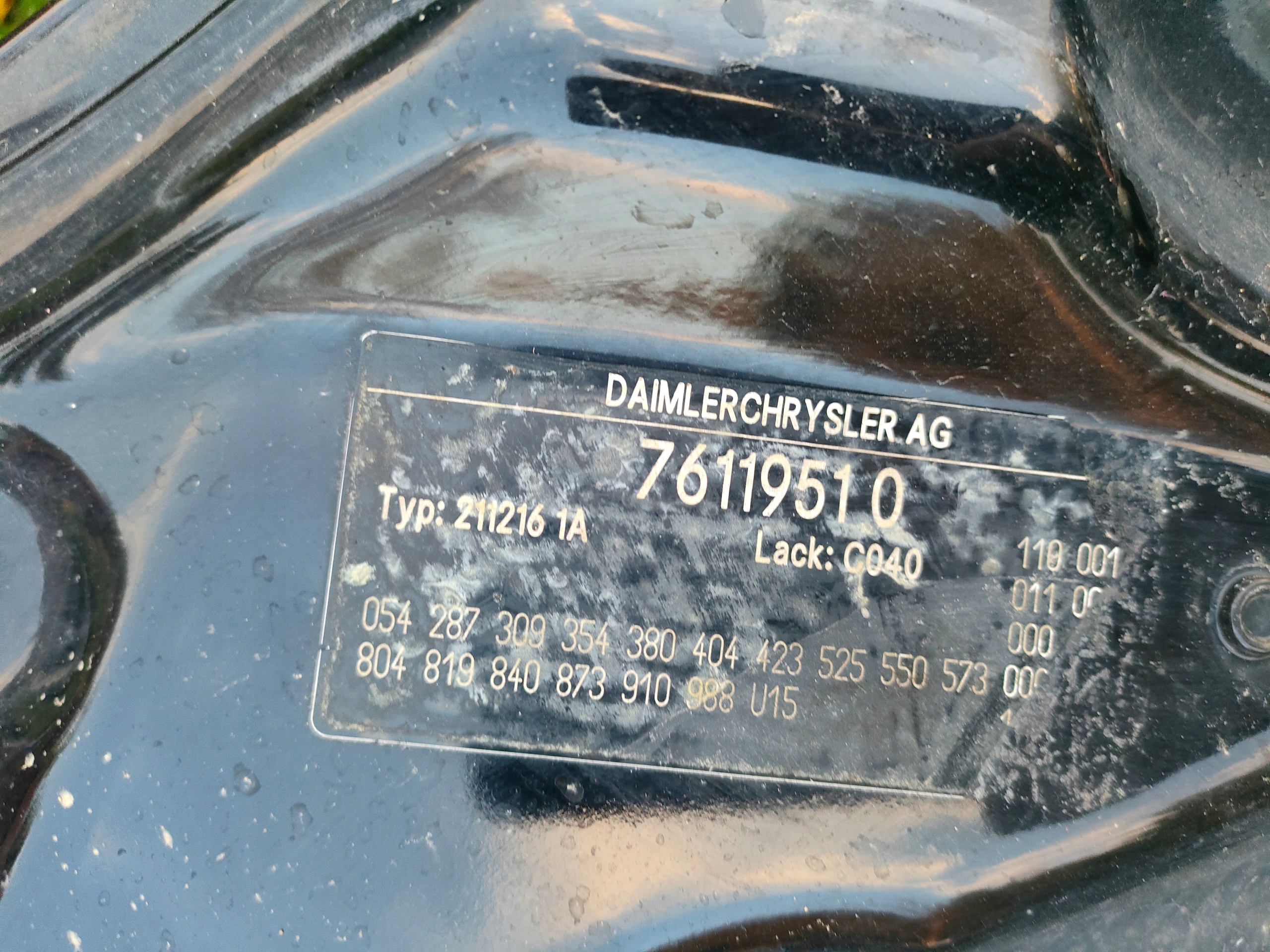 bonnet mercedes w211 2004r