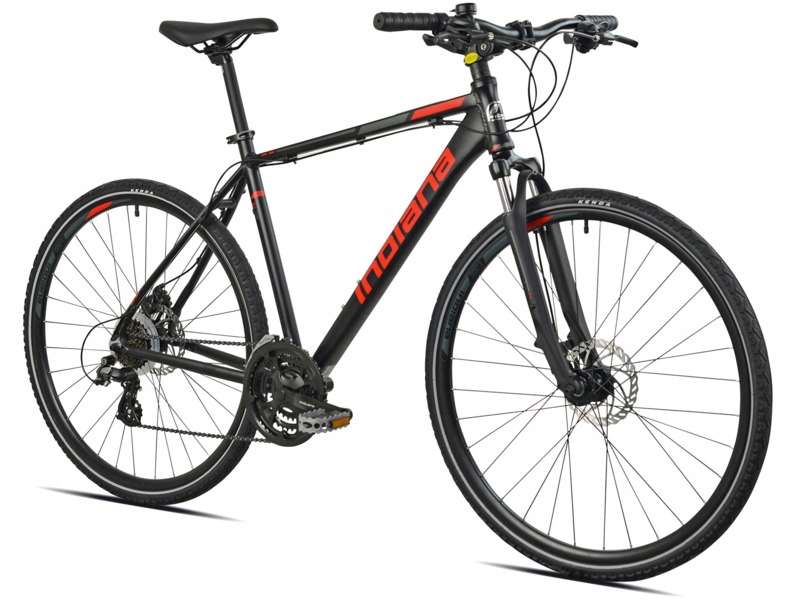Rower crossowy Indiana X-Cross 2.0 M17 męski Czarno-czerwony