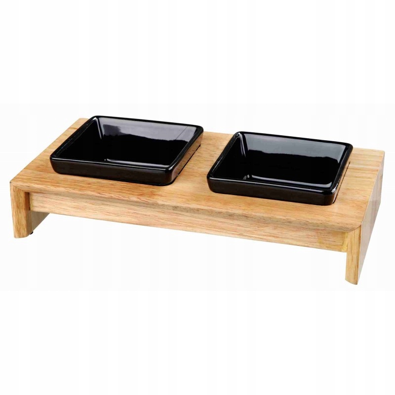 

Miski ceramiczne dla psa kota Drewniany Stojak 200