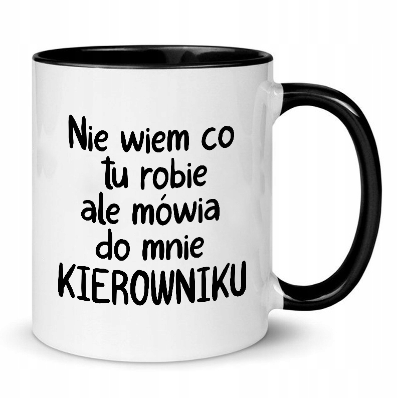 

Kubek Wnętrze Ucho Czarne Dla Kierownika Szefa