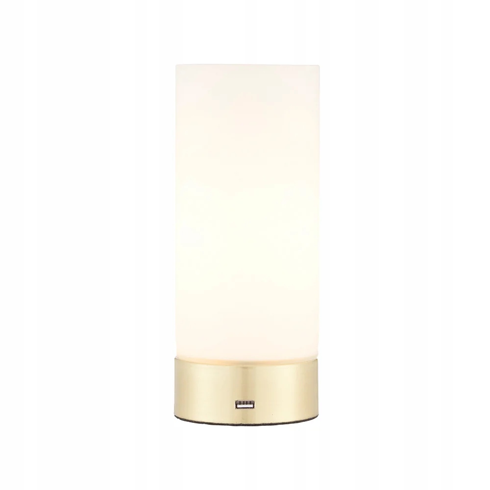 Endon Stolová lampa Dara Touch Usb Mosadz Sklo 1xE14 40W