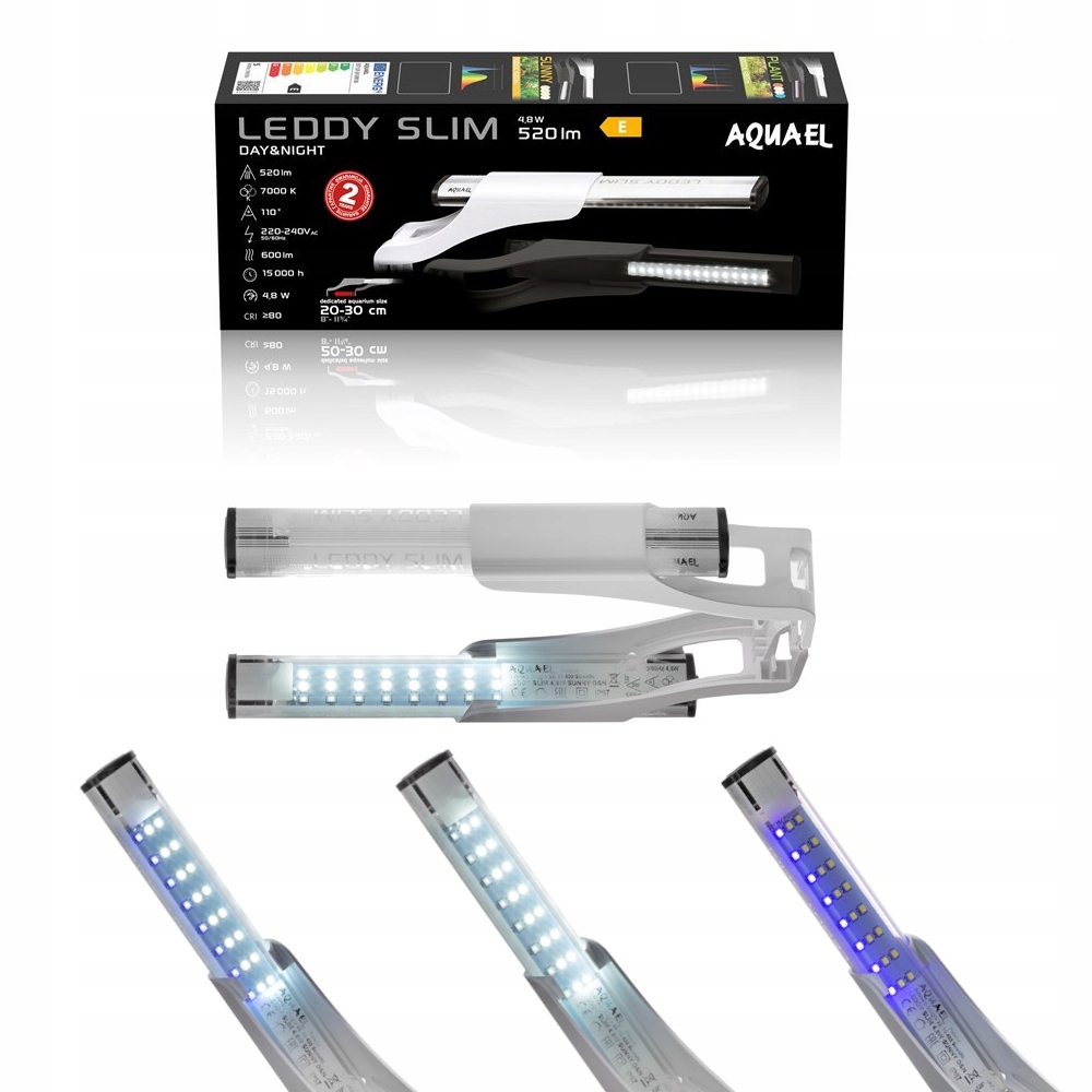 Aquael Led akvarijní osvětlení Leddy Slim Sunny 4,8 W 20-30 cm Bílá