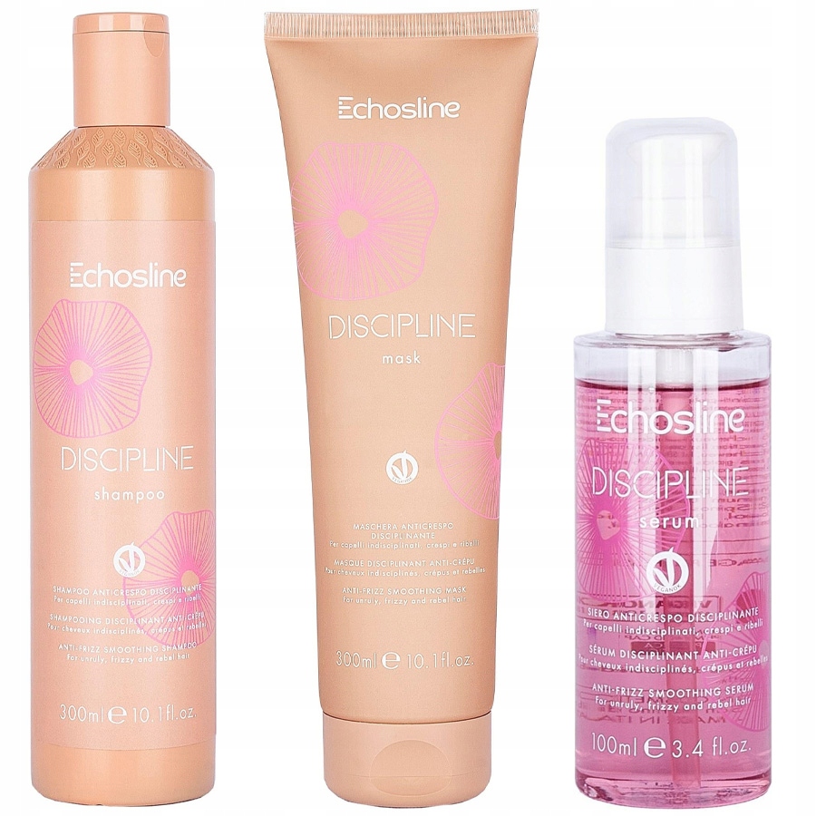 Echosline Sada Discipline Šampon 300 ml Maska 300 ml Sérum 100 ml