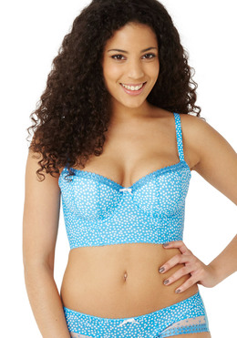 Cleo by Panache Podprsenka 60H/28H Minnie Longline 7435 Skyblue Sp