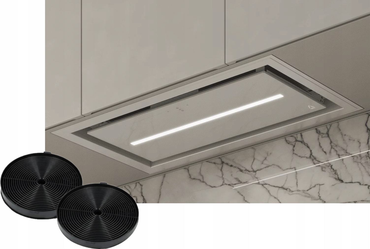 Okap Ciarko Design Uno Biały 55 Podszafkowy Boost CDZ5504B Filtry