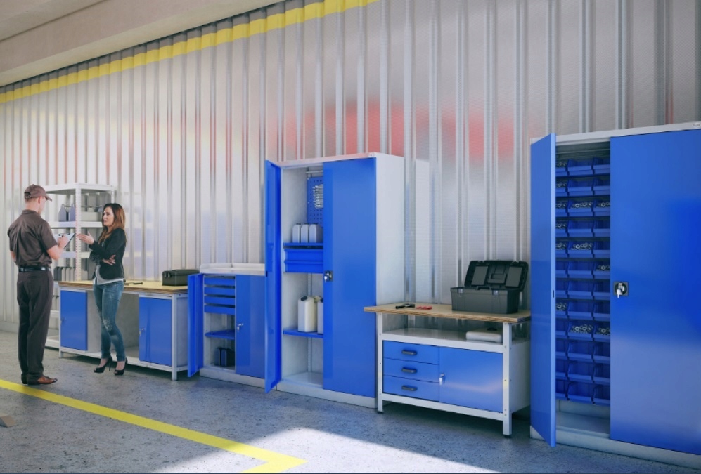 SZAFA METALOWA NARZEDZIOWA DO WARSZTATU 199x120x43 Depth 44 cm