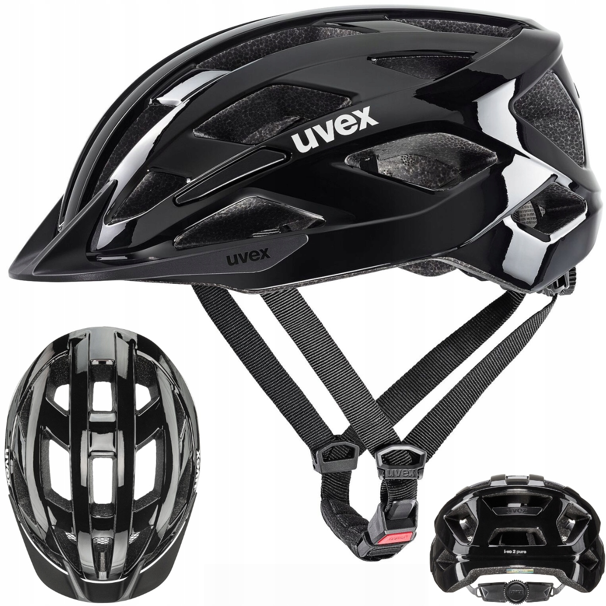 Uvex I-vo 2 Pure Cyklistická přilba Lehká, odvětrávaná, trekking city 56-60, černá