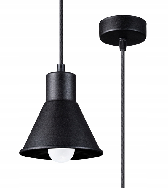 

Nowoczesna Lampa wisząca Taleja 1 czarna [E27]