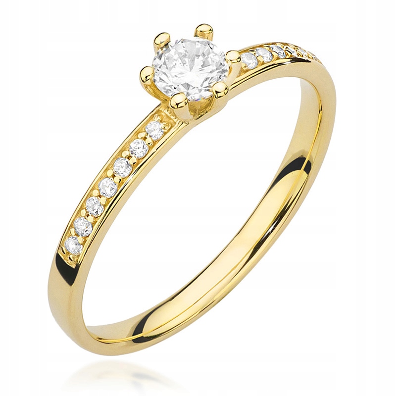 Krásný Zlatý Prstýnek p.585 s Brilianty 0,37 ct