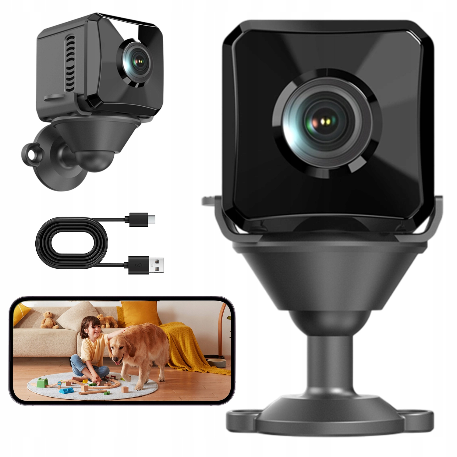 Mini Bezpečnostní Kamera 1080P Hd Wifi Pro Vnitřní Monitorování