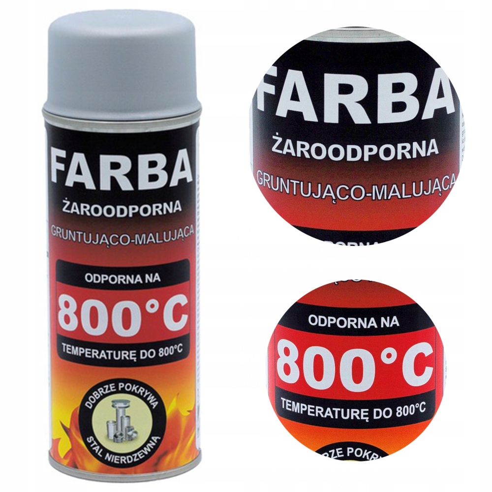 

Farba spray żaroodporny 400 ml Hansa Srebrny 800°C