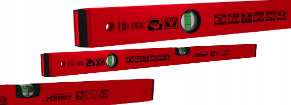 STALCO POZIOMICA 40CM CZERWONA ALUMINIOWA