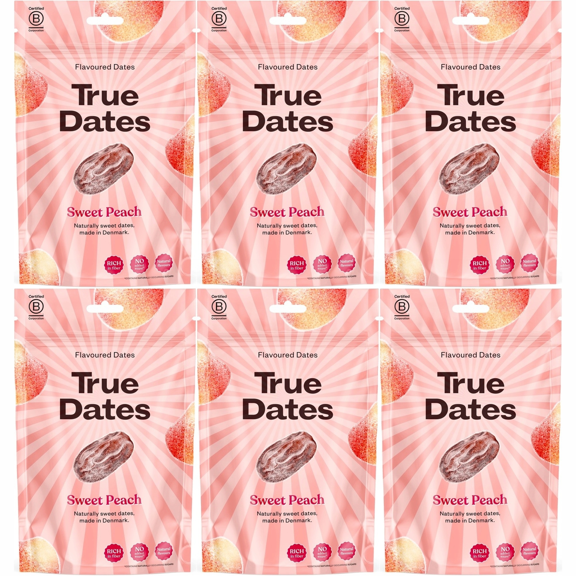 Zestaw daktyli True Dates daktyle o smaku Słodkiej Brzoskwini Sweet 6 szt.