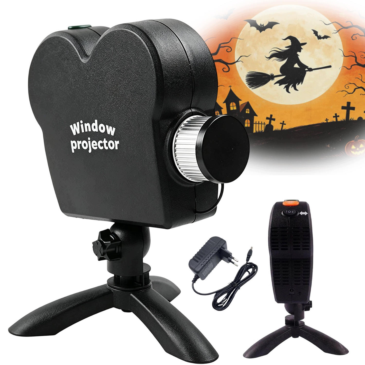 Projektor Halloween A Vánoce Led 12 Vzorů Lampička Dekorace